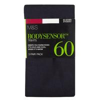 M&S Collection 3 Pair Pack 60 Denier Body Sensor Opaque Tights