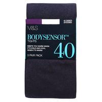 M&S Collection 3 Pair Pack 40 Denier Body Sensor Opaque Tights