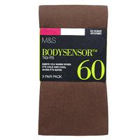 M&S Collection 3 Pair Pack 60 Denier Body Sensor Opaque Tights