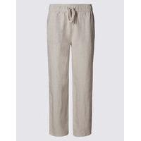 M&S Collection Pure Linen Wide Leg Trousers