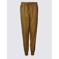 M&S Collection Linen Rich Drawstring Joggers