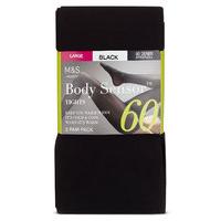 M&S Collection 3 Pair Pack 60 Denier Body Sensor Opaque Tights