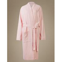 M&S Collection Pure Cotton Pin Spotted Print Dressing Gown