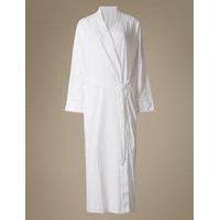 M&S Collection Pure Cotton Embroidered Dressing Gown