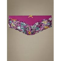 M&S Collection Floral Print No VPL Brazilian Knickers