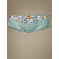 M&S Collection Floral Print No VPL Brazilian Knickers