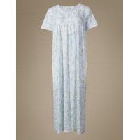 M&S Collection Floral Print Short Sleeve Nightdress
