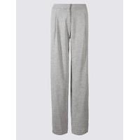 ms collection linen rich split hem wide leg trousers