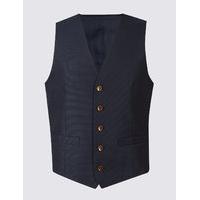 M&S Collection Pure Cotton Textured Waistcoat