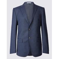 M&S Collection Indigo Textured Regular Fit Jacket