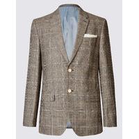 M&S Collection Checked Regular Fit Jacket