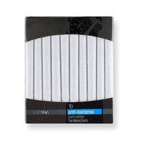 M&S Collection 10 Pack Pure Cotton Anti-Bacterial Handkerchiefs