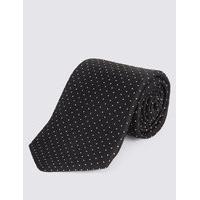 ms collection pure silk spotted textured tie