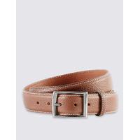 M&S Collection Leather Double Keeper Edge Stitched Belt