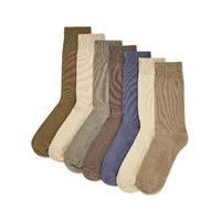 M&S Collection 7 Pairs of Freshfeet Cotton Rich Plain Socks