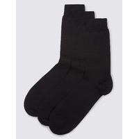 ms collection luxury 3 pairs of pure cotton luxury mercerised socks