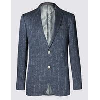 ms collection luxury big tall pure linen 2 button jacket