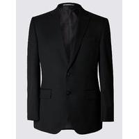 ms collection black slim fit jacket