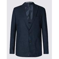 ms collection linen rich regular fit jacket