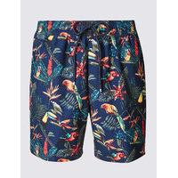 M&S Collection Quick Dry Printed Swim Shorts with Pocket