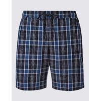 M&S Collection Quick Dry Checked Swim Shorts