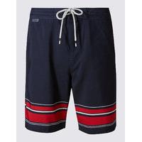 M&S Collection Quick Dry Striped Swim Shorts