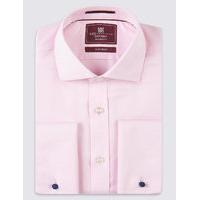 ms collection luxury pure cotton non iron tailored fit shirt