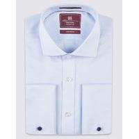 ms collection luxury pure cotton non iron tailored fit shirt