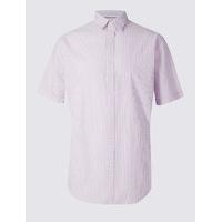M&S Collection Pure Cotton Striped Shirt