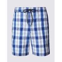 M&S Collection Quick Dry Checked Swim Shorts