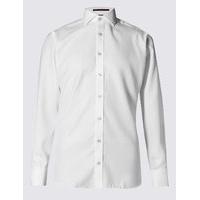 ms collection luxury pure cotton non iron tailored fit shirt