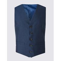 ms collection indigo tailored fit waistcoat
