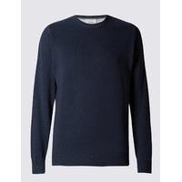 ms collection pure cotton crew neck jumper