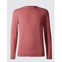 ms collection pure merino wool crew neck jumper