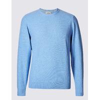 M&S Collection Pure Cotton Textured Jumper