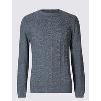 M&S Collection Pure Cotton Textured Jumper