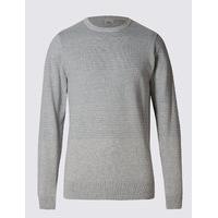 M&S Collection Pure Cotton Textured Jumper