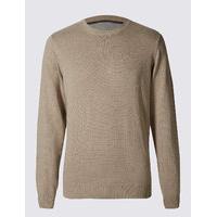 ms collection pure cotton crew neck jumper