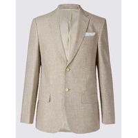 ms collection linen miracle regular fit jacket