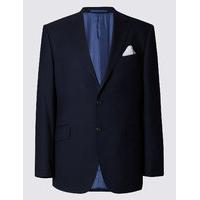 M&S Collection Luxury Navy Regular Fit Wool Jacket