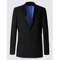 ms collection black regular fit jacket