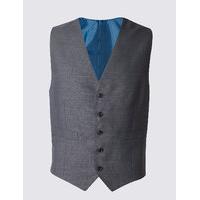 ms collection grey tailored fit waistcoat