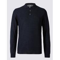 ms collection merino wool blend tailored fit jumper