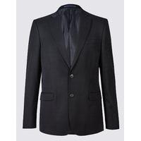 ms collection navy slim fit jacket