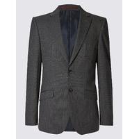 M&S Collection Grey Textured Regular Fit Jacket