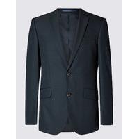 ms collection navy tailored fit jacket