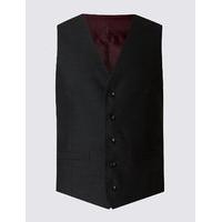 M&S Collection Charcoal Tailored Fit Waistcoat