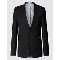 ms collection charcoal slim fit jacket