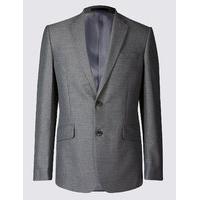 ms collection grey slim fit jacket