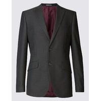 ms collection big tall charcoal tailored fit jacket